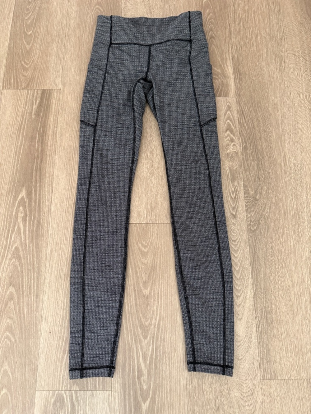 lululemon athletica Gray Textured High-Rise Leggings